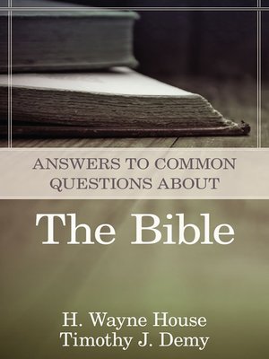 cover image of Answers to Common Questions About the Bible